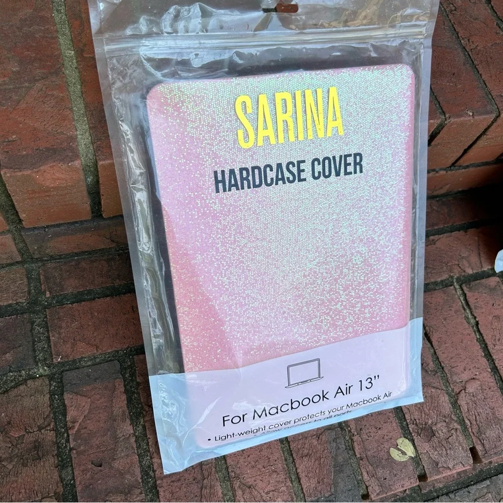 MacBook SARINA Hardcase Cover Pink Glitter Protection Case for a MacBook Air 13”